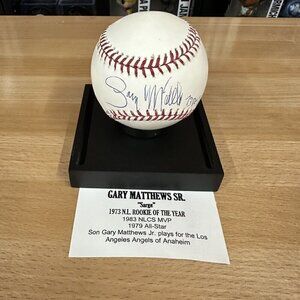Gary Matthews Sr. Autographed MLB Baseball Angles TRISTAR 7066823
